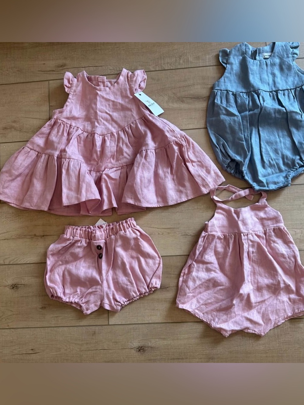 Girls' Linen Clothing Set Size 12-18m